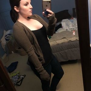 Abercrombie light brown cardigan
